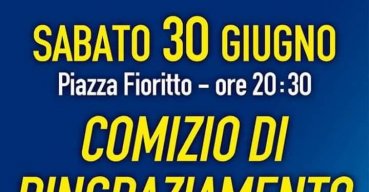 Sabato 30 il comizio di ringraziamento del Sindaco Ciavarella