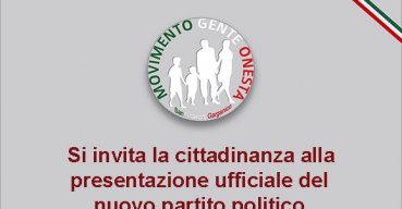 Nasce il partito: "Movimento Gente Onesta"