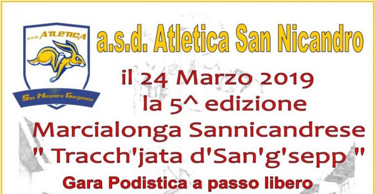 Il 24 marzo la 5a edizione della "Marcialonga Sannicandrese"