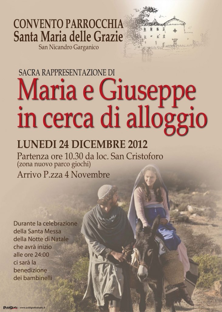 Il 24 dicembre "Maria e Giuseppe in cerca di alloggio"